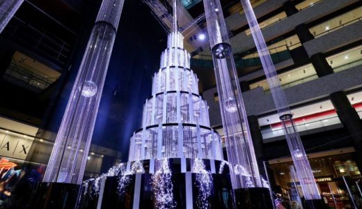 スワロフスキーのクリスタル約2.5万個をちりばめたグランフロント大阪のクリスマスツリー「Sparkling Rayスパークリングレイ」が登場