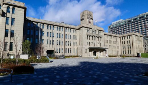 京都市役所本庁舎耐震改修工事 リニューアル完了した本庁舎の状況 21.12【2021年8月末竣工済】