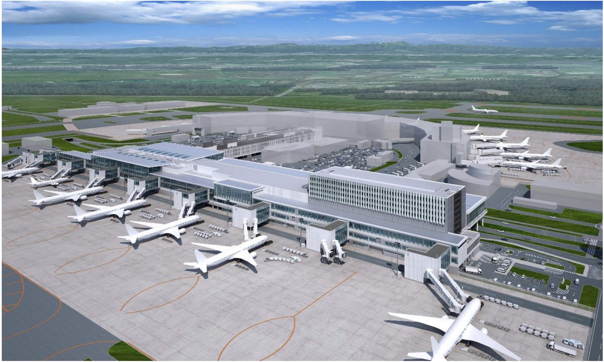 年3月完成予定 新千歳空港 国際線ターミナル 拡張工事の状況 19 02 Re Urbanization 再都市化