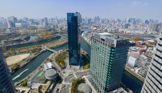 TWIN21最上階から見た大阪都心の眺め　Version.2019春