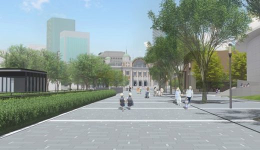 中之島通の歩行者空間化（公園化）整備工事がスタート！2020年2月15日がら通行止めに