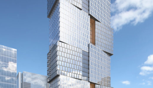 アルコーブプロジェクト、Goettsch Partnersがナッシュビルヤードに４層の立方体を積み重ねた高層ビルを設計