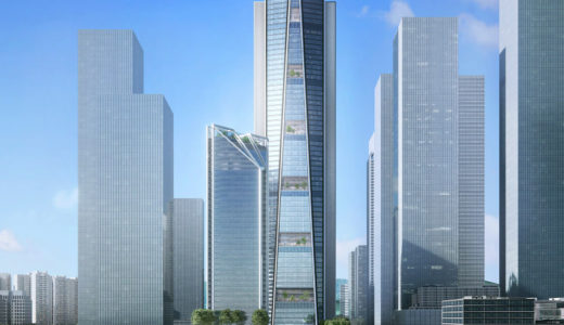 フォスター・アンド・パートナーズが中国招商銀行の深セン超高層ビルのレンダリングを公開