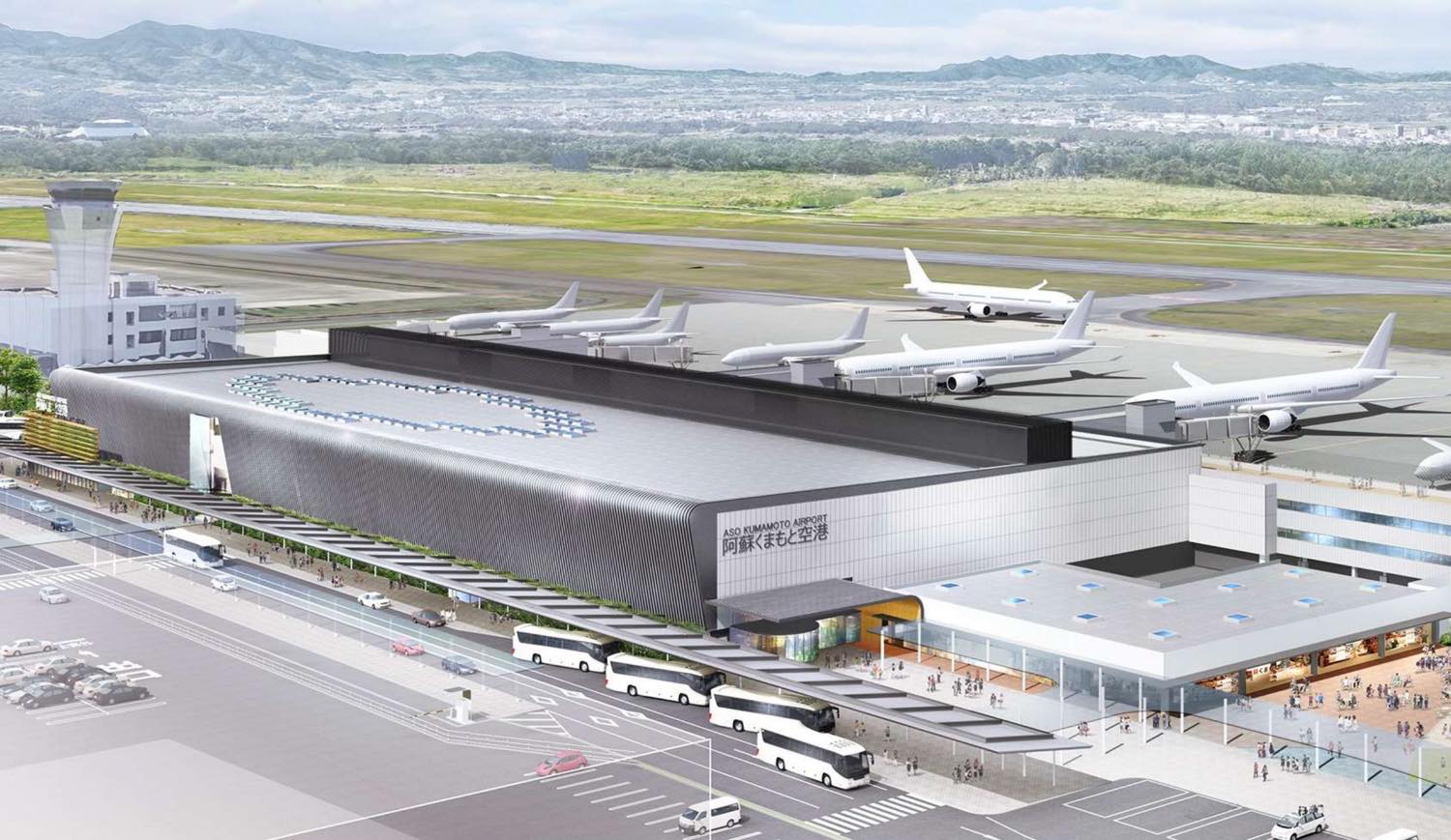熊本空港新ターミナルビルが着工 内際共用の 滞在型ゲートラウンジ を整備 23年春開業予定 Re Urbanization 再都市化
