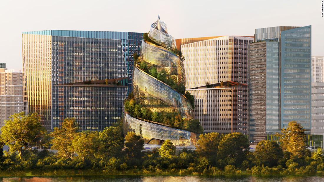 アマゾンの第２本社 ヘリックス タワーは二重螺旋に触発された近未来的デザインの超高層ビル Re Urbanization 再都市化