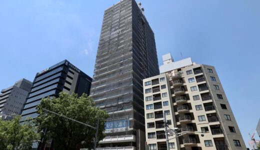 タワー・ザ・ファースト名古屋 伏見の建設状況 22.07【2023年1月竣工予定】