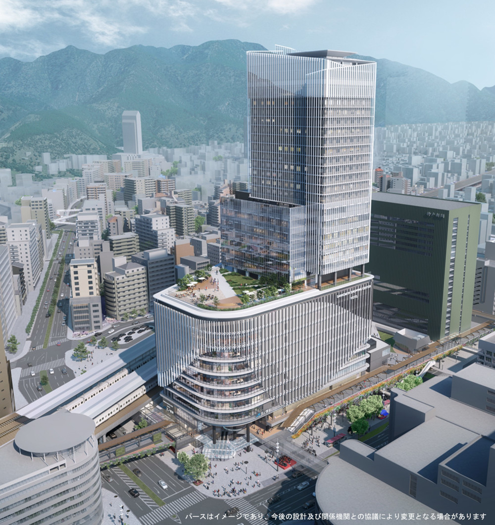 ｊｒ三ノ宮新駅ビルは高さ160m 延床面積10万 完成イメージパースが公開 29年度開業予定 Re Urbanization 再都市化