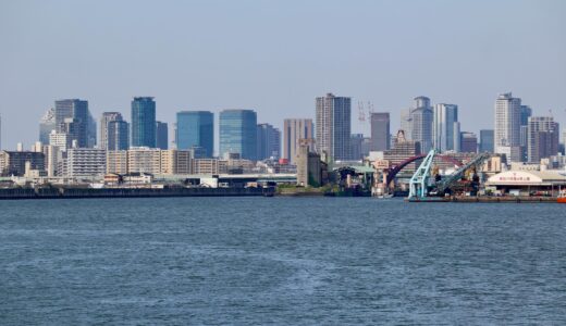 ユニバーシティ付近から見た大阪都心の遠望 2022.05