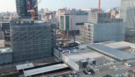 広島ステーションシティ（仮称）広島新駅ビル建設工事の最新状況 22.12【2025年春開業】