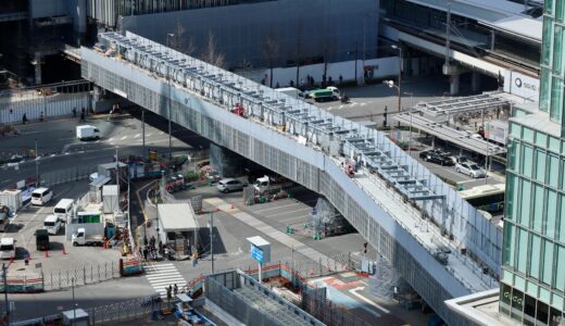 「梅田３丁目計画」と「サウスゲートビルディング」を結ぶ歩行者デッキ 建設工事の最新状況23.02