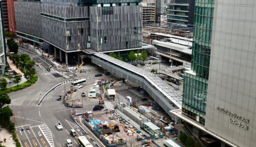 「梅田３丁目計画」と「サウスゲートビルディング」を結ぶ歩行者デッキ 建設工事の最新状況23.06