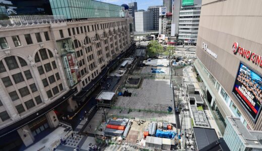 南海なんば駅前広場改造計画の状況 23.09