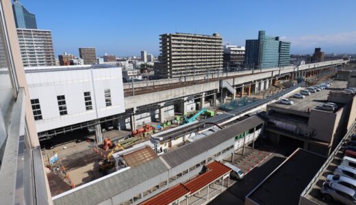 富山地方鉄道『電鉄富山駅』高架化工事の最新状況 24.11  当初予定より2年遅れ、総事業費は205億円に増加【2028年度完成予定】