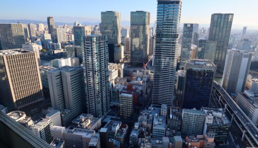 リッツ・カールトン大阪から見た大阪都心の眺め 2024