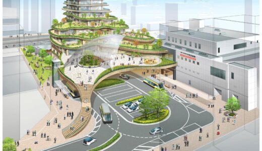大阪府堺市が『中百舌鳥駅周辺活性化基本方針』を策定！緑あふれる駅前広場に新複合施設を整備する再開発