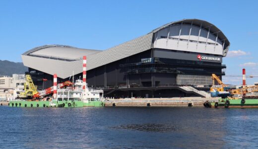 『ジーライオンアリーナ神戸』新港突堤西地区（第２突堤）神戸アリーナプロジェクト建設工事の最新情況 24.10【2025年4月開業予定】