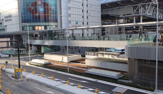 『大阪駅中央南口駅前広場』10年以上に及ぶ仮設・工事中の状態から、ついに完成形が見え始める！現地の最新状況 25.01