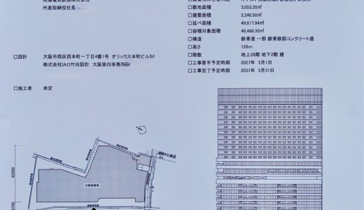 『（仮称）難波千日前地点再開発プロジェクト新築工事』地下街直結の高さ128mの複合ビルが2031年誕生。難波センタービル等跡地の再開発 現地の最新状況 25.05