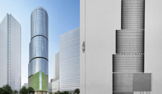 （仮称）大阪マルビル建替プロジェクト、現地に「建築計画のお知らせ」が掲示。高さ約190m、ほぼ当初計画どおりの規模で進行