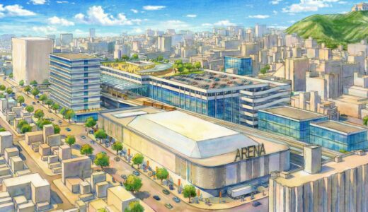 松山市がJR松山駅周辺まちづくりプランを公表、5,000席アリーナとバスタ、路面電車引き込みで駅前はどう生まれ変わるのか