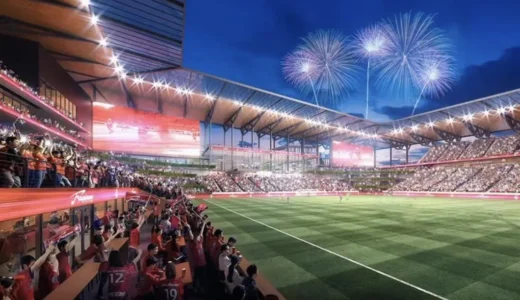 岡山県、新スタジアム検討を本格化　東畑建築事務所・デロイトトーマツJVを選定、需要増と署名を背景に調査着手