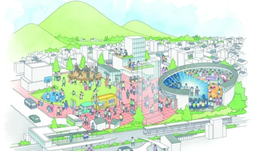 滋賀・野洲駅前に6,000人規模アリーナ構想　スポーツ庁支援に採択、Dブロックを軸に駅前再開発と連動へ