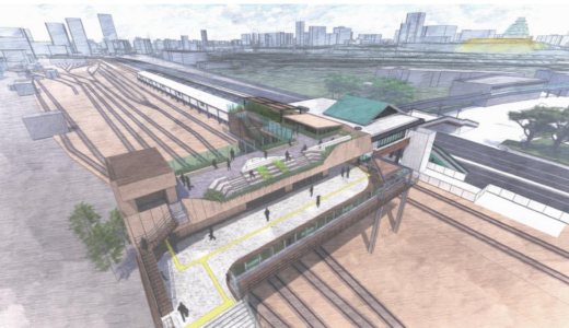 JR大阪城公園駅から車両所をまたぐ『大阪城公園接続デッキ』を整備！大阪城公園と大阪公立大学方面を結ぶ新動線、展望スペースと駅構内店舗も2028年春開業へ